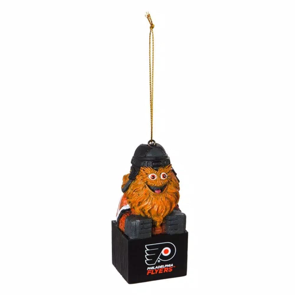Team Sports America Philadelphia Flyers Gritty Mascot Tiki Totem Christmas Ornament