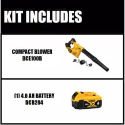 DEWALT 20V MAX Cordless Compact Jobsite Blower, 135 MPH, 100 CFM with (1) 20V 4.0Ah Battery thumbnail 2