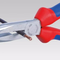 KNIPEX 8 in. Angled Long Nose Pliers with Side Cutter and Tether Attachment thumbnail 5
