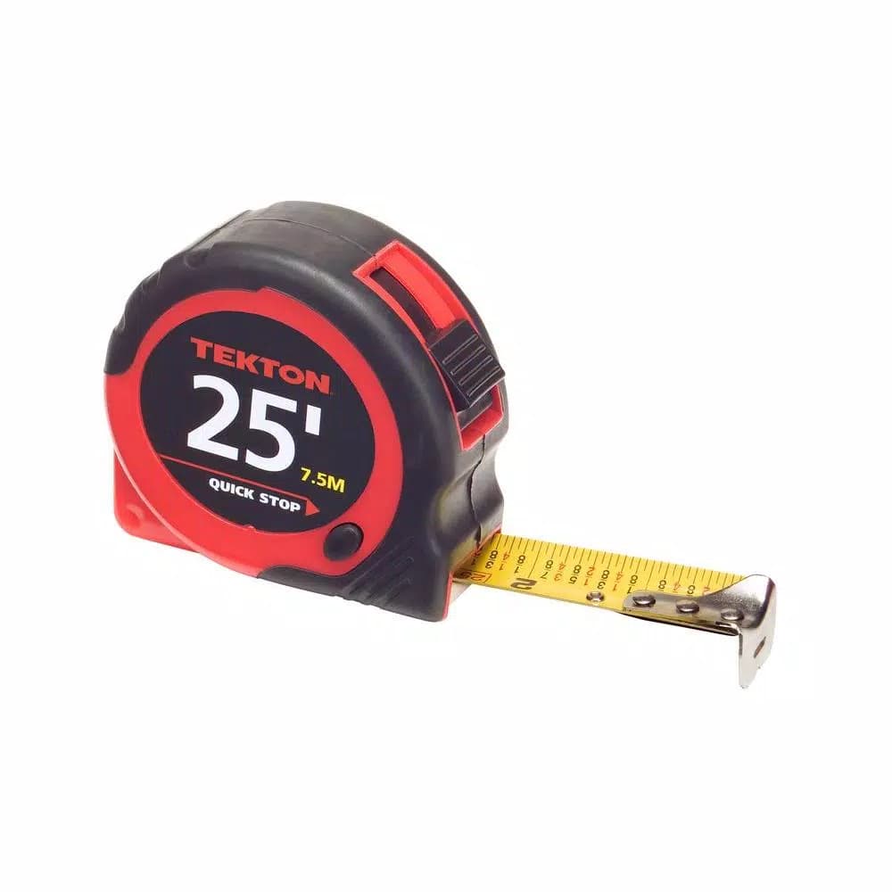 TEKTON 25 ft. x 1 in. Tape Measure with Impact-Resistant ABS Housing and Non-Slip Grips
