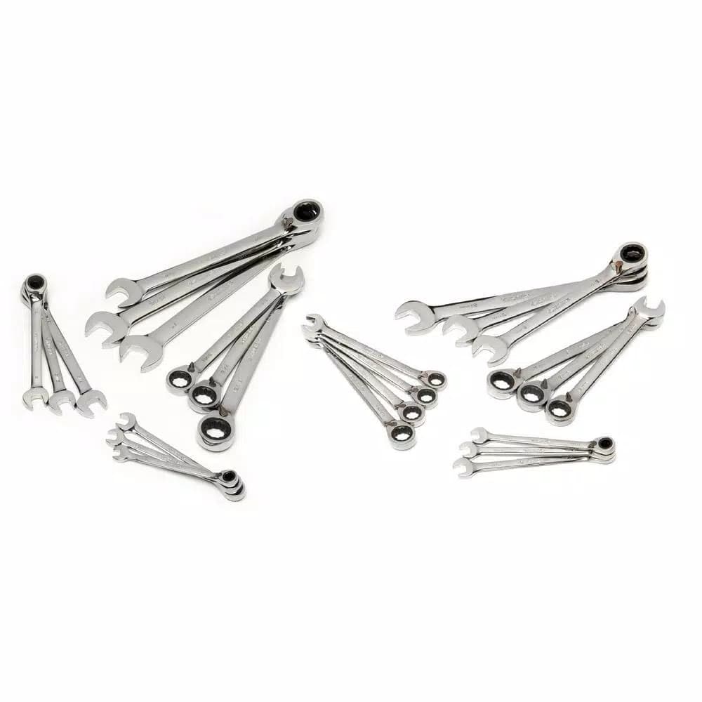 Husky 25-Piece Metric and SAE Reversible Ratcheting Wrench Set