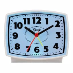 Equity by La Crosse 3 in. Analog Electric Alarm Clock with Backlight, White thumbnail 1