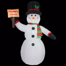 JOYDECOR 8 ft. Pre-Lit LED Snowman Christmas Inflatable with Board for Outdoor Holiday Decor thumbnail 1