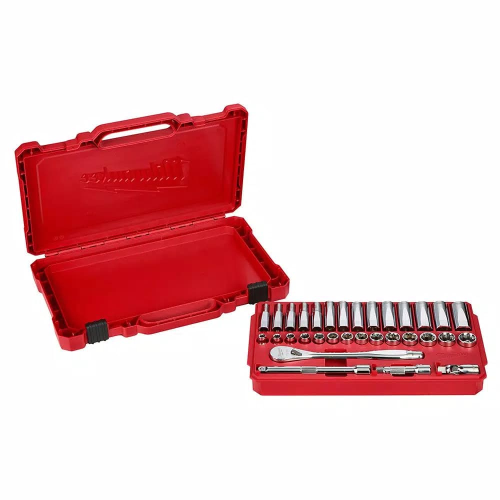 Milwaukee 3/8 in. Drive Metric 32-Piece Ratchet and Socket Set