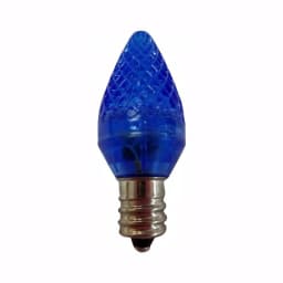 Unbranded C7 Blue LED Light Bulbs, Super Bright Faceted Replacement Lights, 25 Pack thumbnail 1