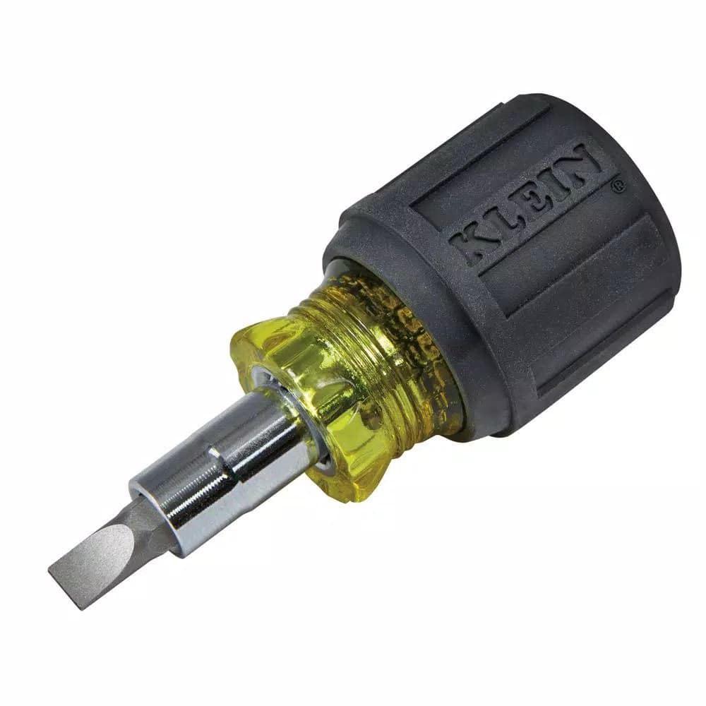 Klein Tools Stubby Multi-Bit Screwdriver and Nut Driver with Cushion Grip Handle