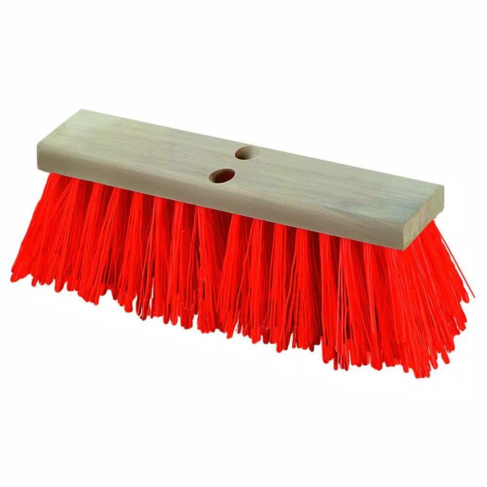 Carlisle Flo-Pac 18 in. Heavy Duty Polypropylene Street Sweep Broom Head, Orange (6-Case)