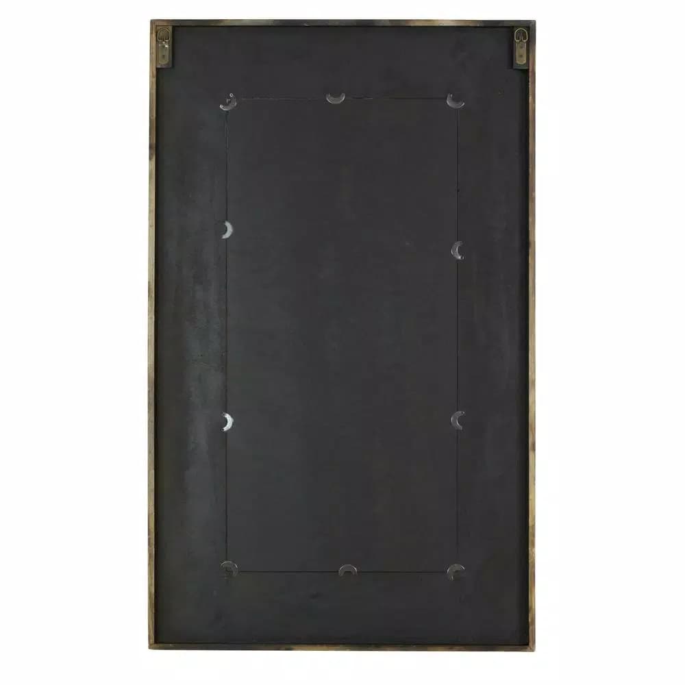 Aspire Home Accents Brogan Large Rectangle Multi-Colored Reclaimed Wood Accent Mirror with Hooks