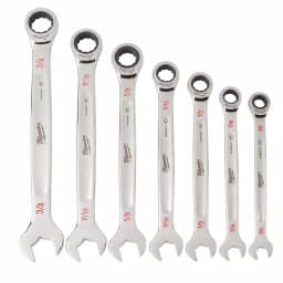 Milwaukee 7-Piece SAE Ratcheting Combination Wrench Set thumbnail 9