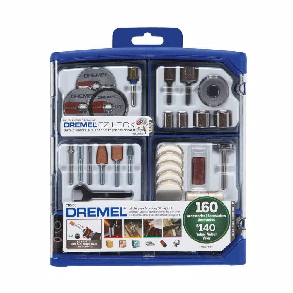 Dremel 160-Piece Rotary Tool Accessory Kit with Plastic Storage Case