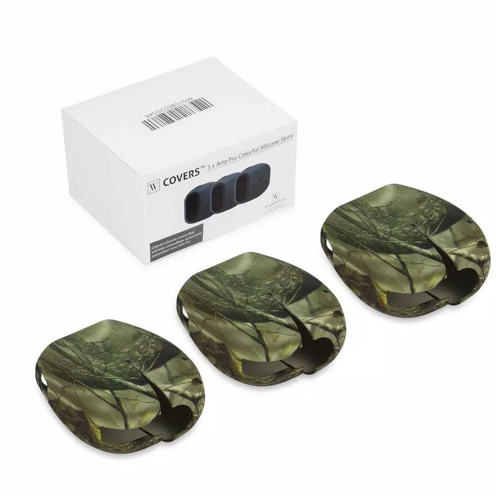 Wasserstein Silicone Protective Skins for Arlo Pro and Pro 2 Wireless Cameras, Camouflage (3-Pack)