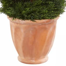 Nearly Natural 4.5 ft. Artificial Double Spiral Pond Cypress Topiary Tree in Terracotta Planter thumbnail 3
