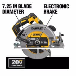 DEWALT 20V MAX XR Cordless Brushless 7-1/4 in. Circular Saw (Tool-Only) thumbnail 2