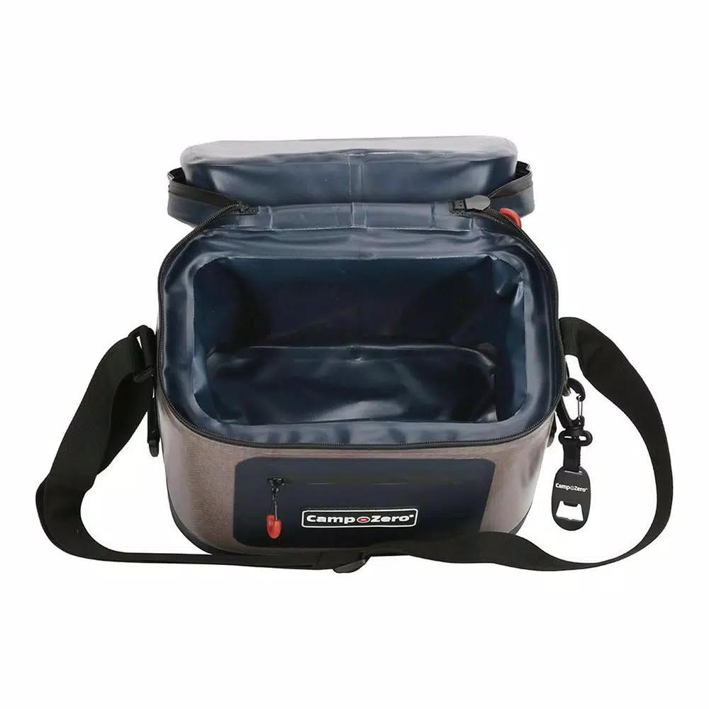 Camp-Zero 7.6 Qt. Soft Cooler, 12-Can Capacity, Beige and Blue