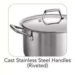 Tramontina Gourmet Prima 8 Qt. Stainless Steel Stock Pot with Lid thumbnail 3