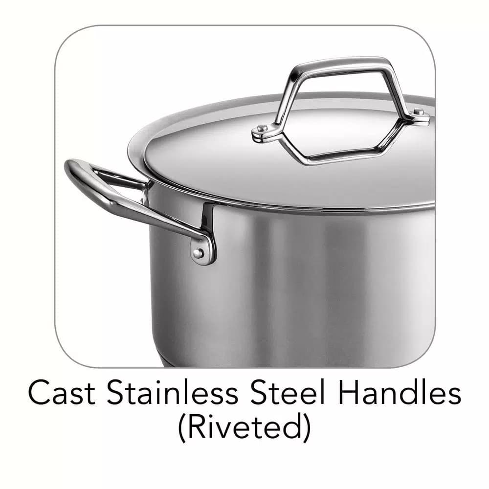 Tramontina Gourmet Prima 8 Qt. Stainless Steel Stock Pot with Lid
