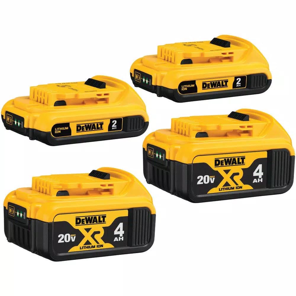 DEWALT 20V MAX Lithium-Ion Battery Combo Pack - 6 Batteries Total (4x 2.0 Ah & 2x 4.0 Ah)