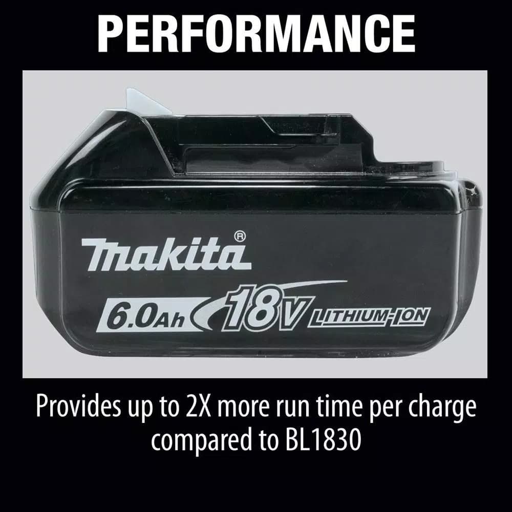 Makita 18V LXT Lithium-Ion 6.0 Ah Battery 2-Pack (BL1860B-2)