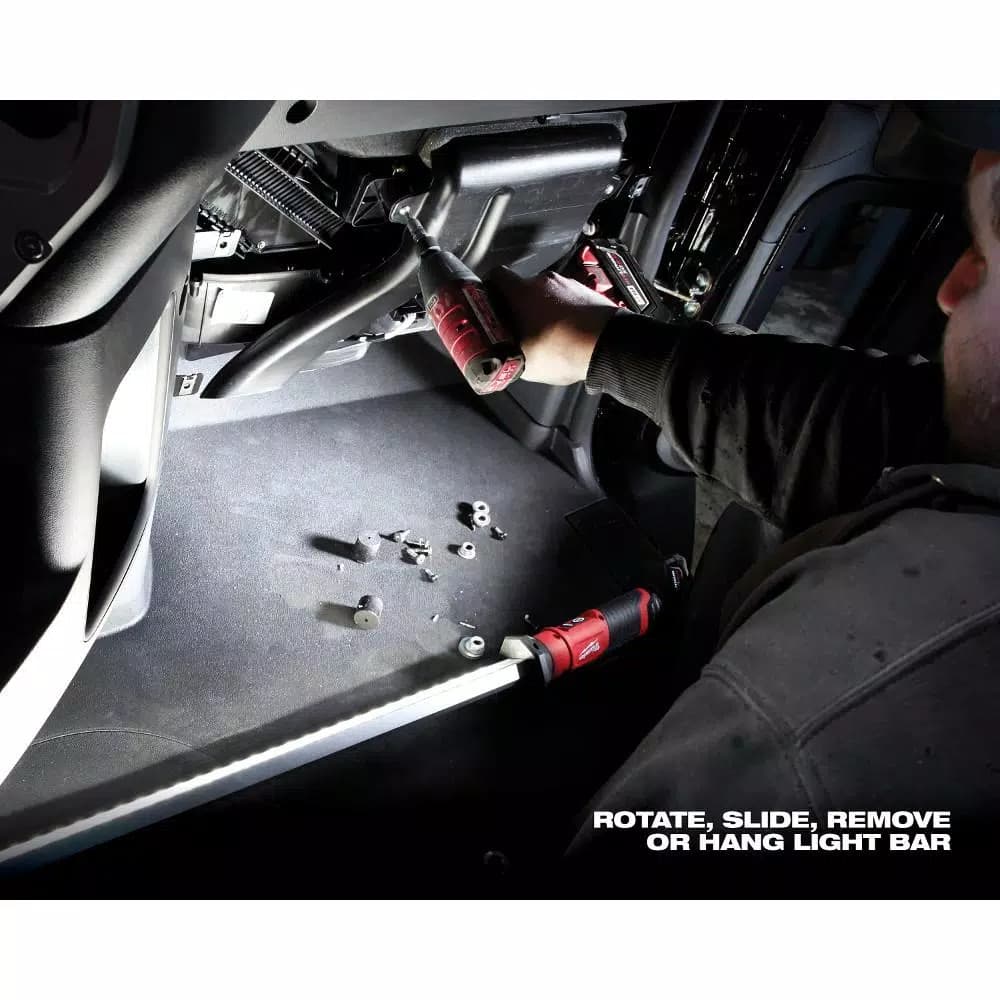 Milwaukee M12 12V Cordless LED Underhood Light Kit with 4.0Ah Battery and Charger