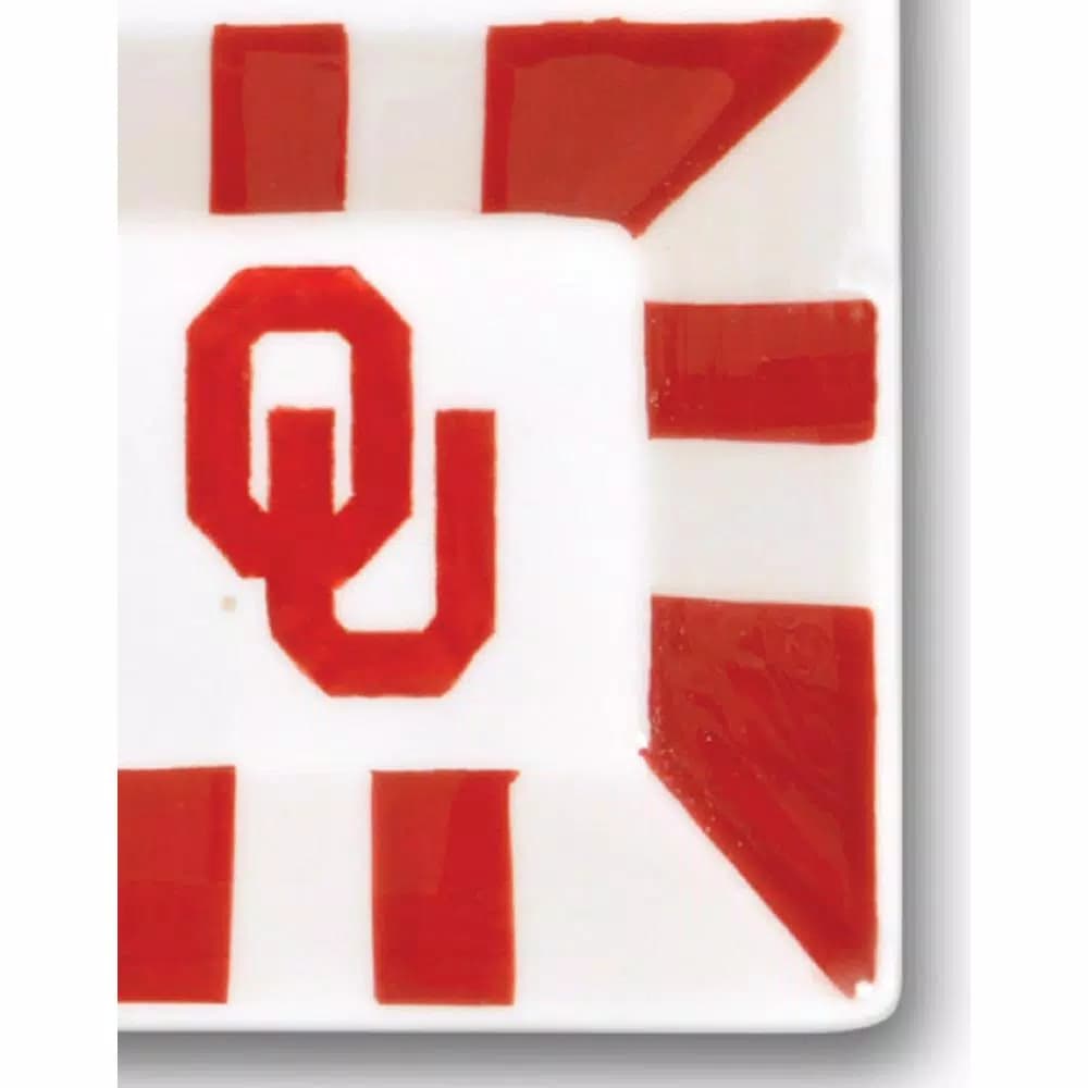Magnolia Lane Oklahoma NCAA Officially Licensed 4-Section Ceramic Tailgating Serving Platter