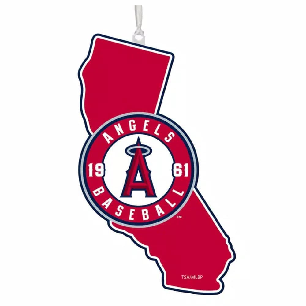 Team Sports America Los Angeles Angels MLB Team State Shaped Wood Christmas Ornament