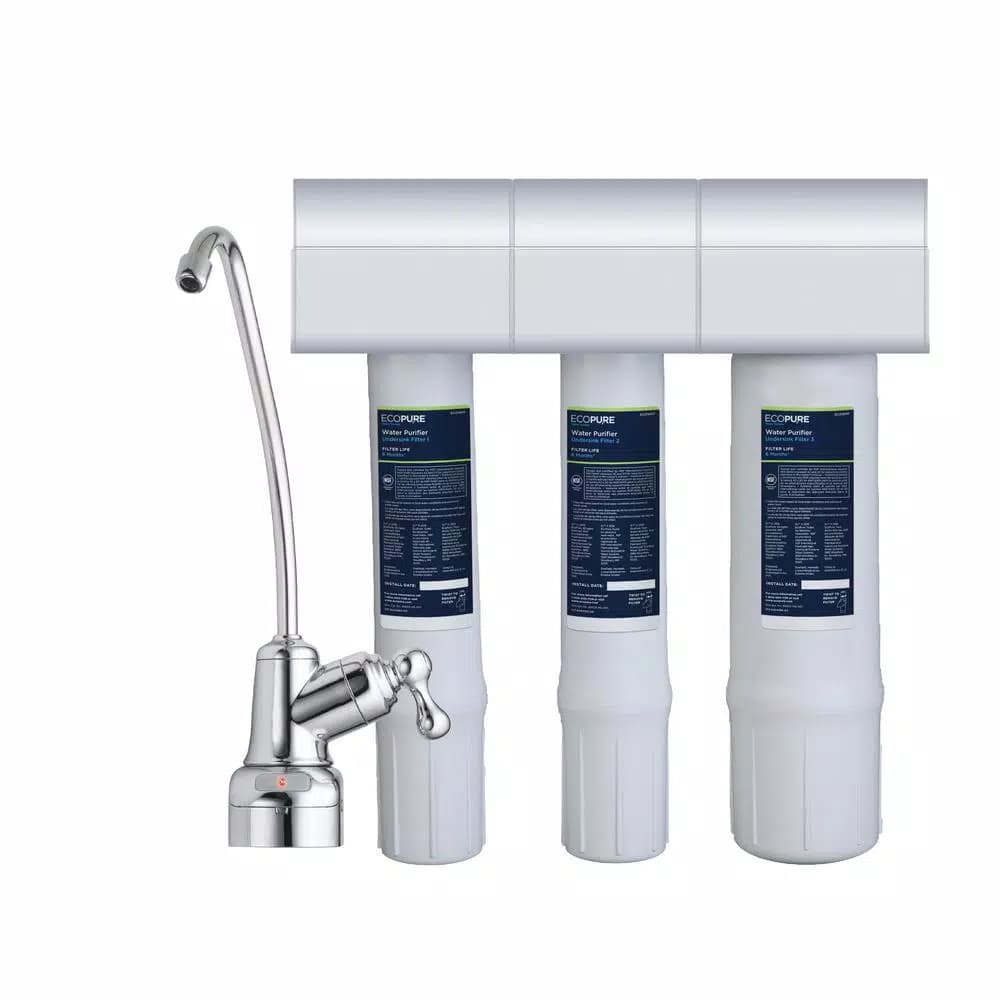 EcoPure ECOP40 Replacement Under Sink Water Purifier Filter Set