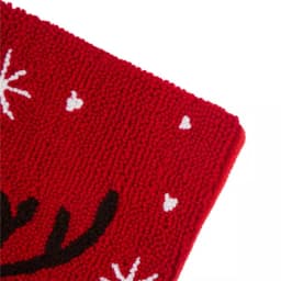 Glitzhome 20 in. Reindeer Hooked Christmas Stockings, Polyester and Acrylic Handcrafted Decor (2-Pack) thumbnail 4