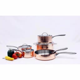 BergHOFF Vintage Collection 10-Piece Hammered Copper Stainless Steel Cookware Set thumbnail 8