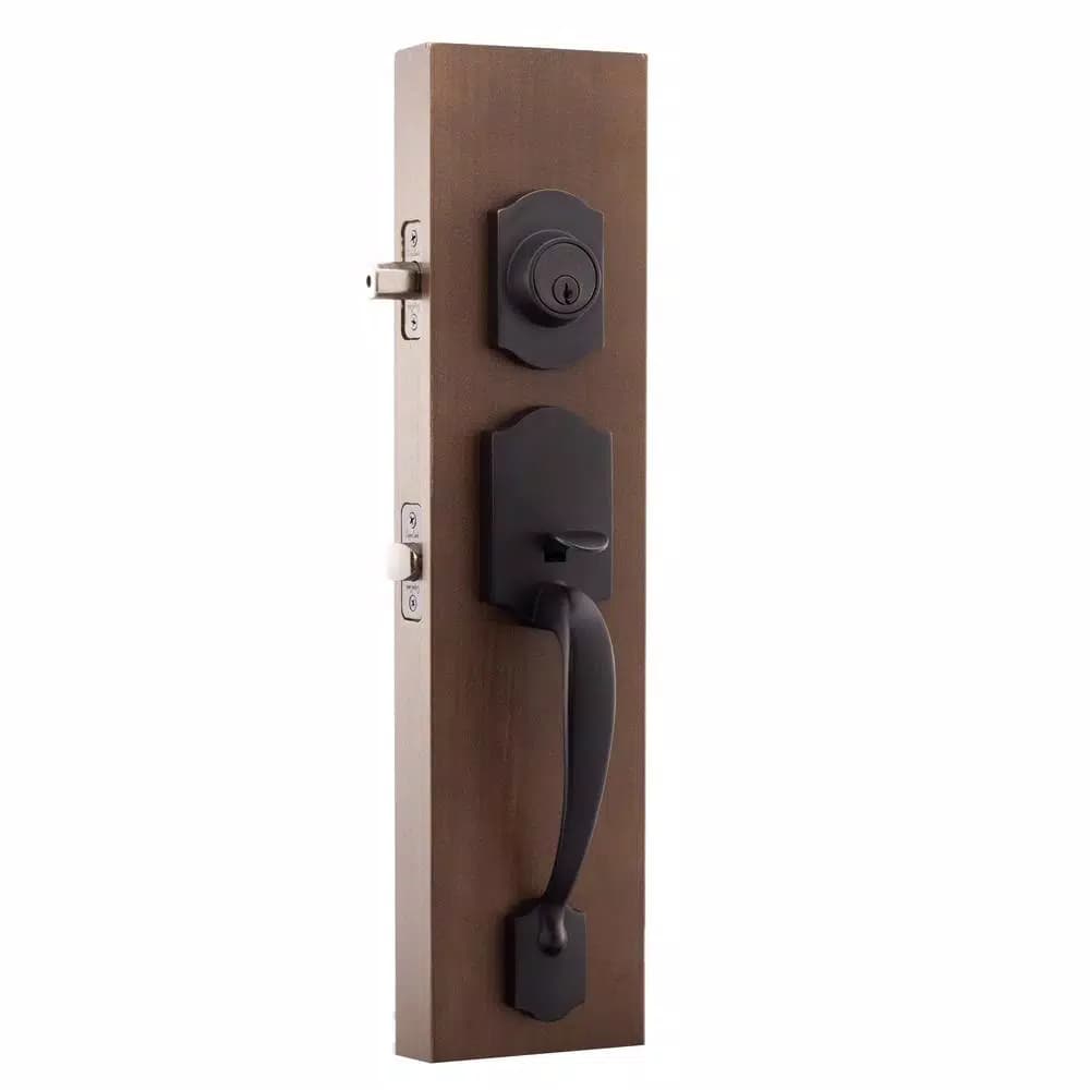 Copper Creek Heritage Tuscan Bronze Door Handleset with Waverlie Lever Trim