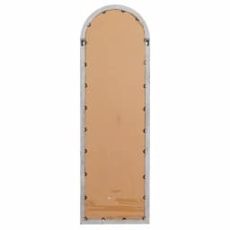 LITTON LANE Hayes Oversized Arch Distressed Brown Wood Window Mirror (72 in. x 23 in.) thumbnail 3