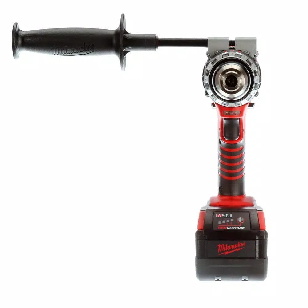 Milwaukee M28 28V Cordless 1/2 in. Hammer Drill Kit with Two 3.0 Ah Batteries and Charger