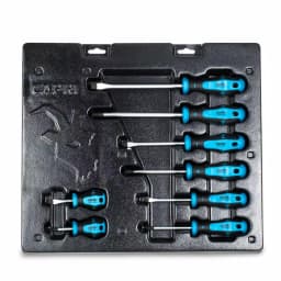 Capri Tools Kontour 8-Piece Screwdriver Set, Chrome Molybdenum Steel, Phillips & Slotted thumbnail 1