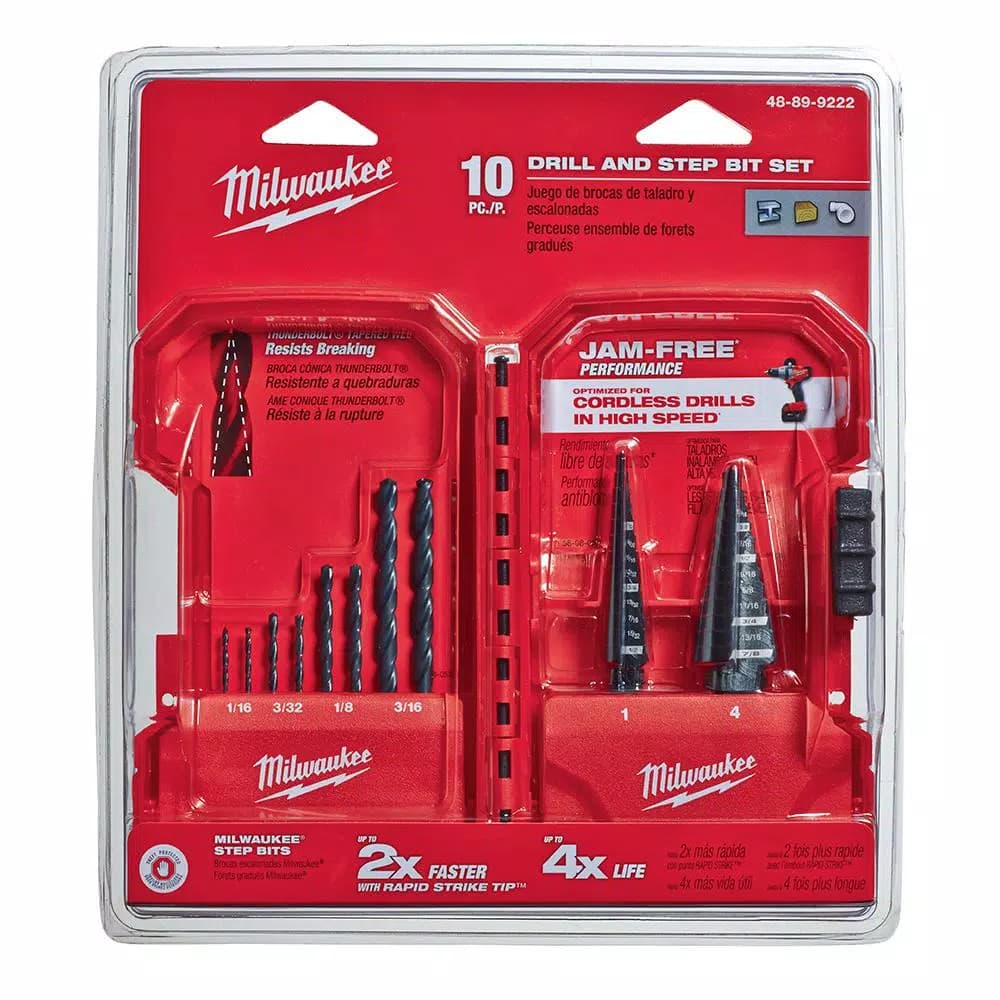 Milwaukee 10-Piece Black Oxide Step Drill Bit Set