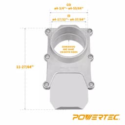 POWERTEC 5 in. Aluminum Blast Gate for Dust Collection Systems thumbnail 6