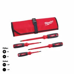 Milwaukee 4-Piece 1000V Insulated Screwdriver Set with Pouch thumbnail 1
