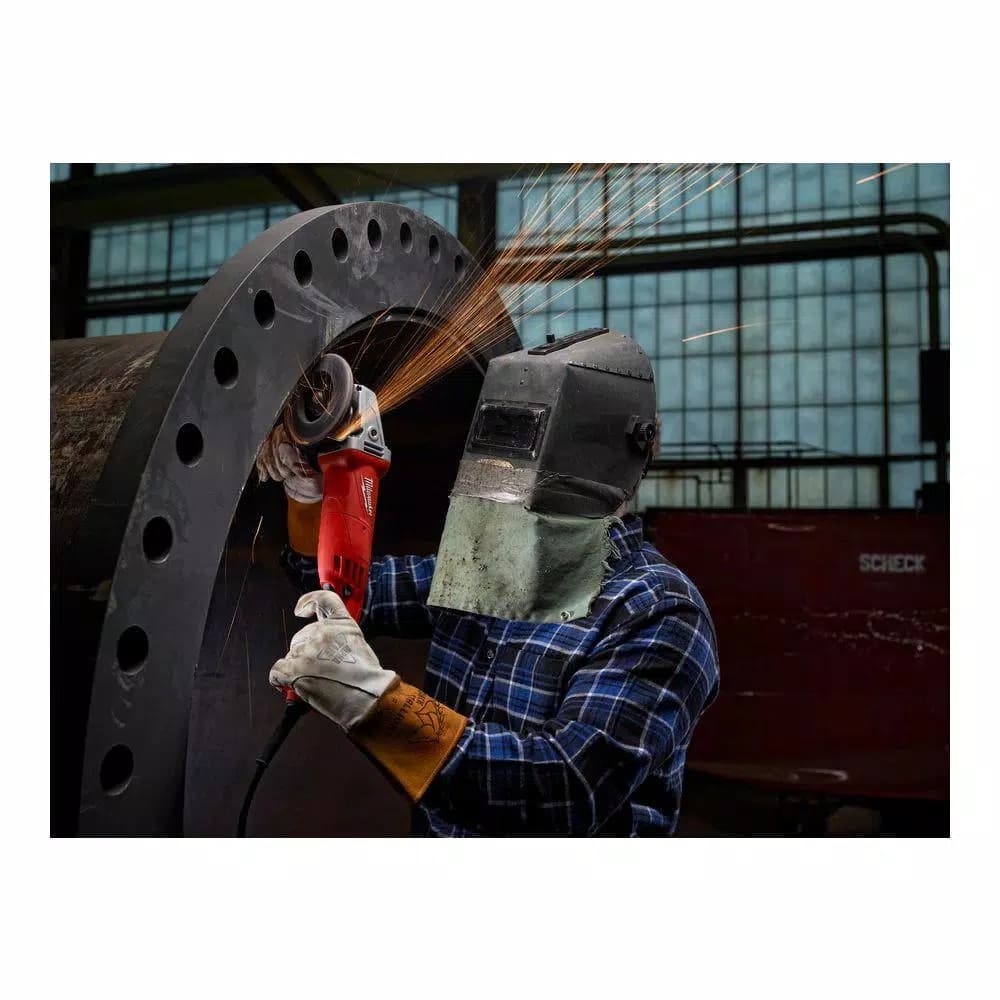 Milwaukee 6121-30 4.5 in. 11 Amp Small Angle Grinder with Lock-On Trigger Grip