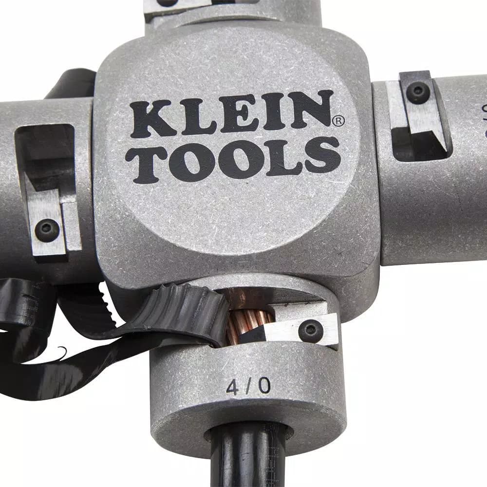 Klein Tools Large Cable Stripper, 2/0 - 250 MCM, Clover Design