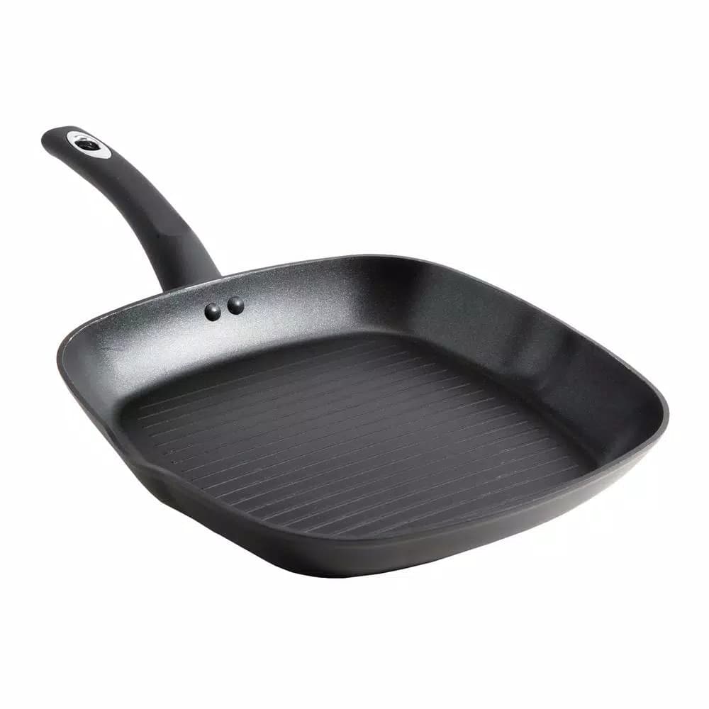 Oster Cuisine Oster Allston 11.5 in. Aluminum Nonstick Square Grill Pan, Black