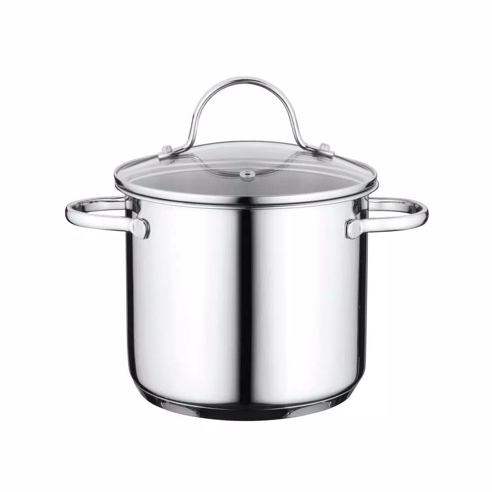 BergHOFF Essentials Comfort 6-Piece Stainless Steel Cookware Set, Induction Safe, 18/10 Steel
