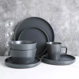 Stone Lain 16-Piece Modern Gray Matte Stoneware Dinnerware Set, Service for 4 thumbnail 4