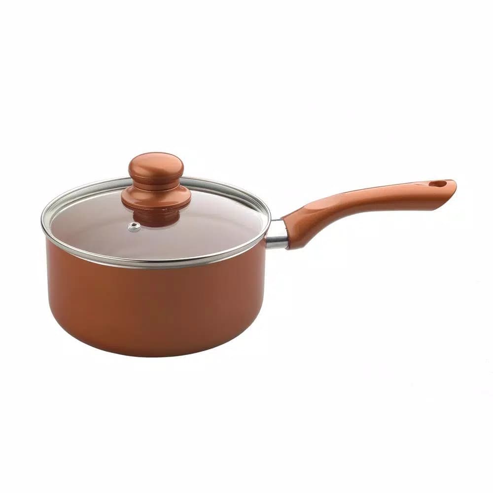 Brentwood Appliances 7-Piece Copper Nonstick Cookware Set with Ergonomic Handles