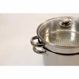 ExcelSteel 8 Qt. 4-Piece 18/10 Stainless Steel Multi-Cooker Set with Steamer and Pasta Baskets thumbnail 6