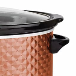 Brentwood Appliances 7 Qt. Copper Slow Cooker with Removable Ceramic Pot and Tempered Glass Lid thumbnail 3