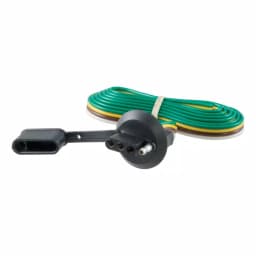 CURT 4-Way Flat License Plate Light Plug Connector Socket with 60" Wires thumbnail 1