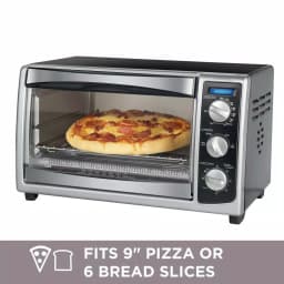 BLACK+DECKER 1500W 6-Slice Stainless Steel Convection Toaster Oven with Broiler Pan thumbnail 5