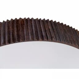 Aspire Home Accents Harrison 23 in. Round Corrugated Metal Accent Mirror with Rust Finish thumbnail 3