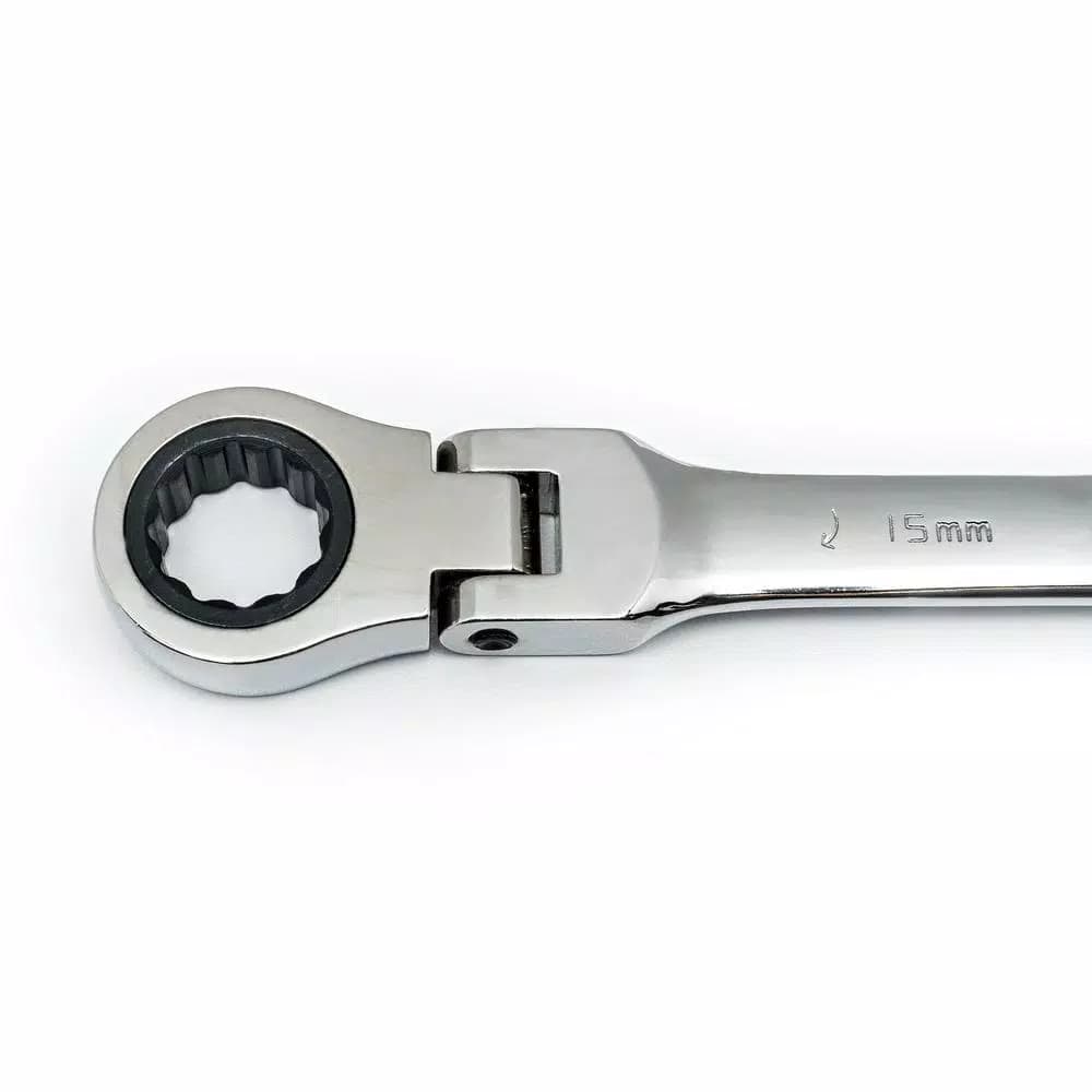 GearWrench 7-Piece Metric Flex Head 12-Point Ratcheting Combination Wrench Set