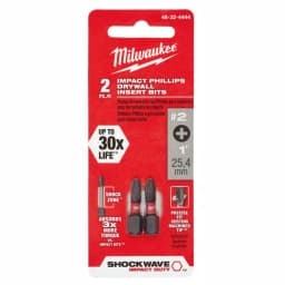 Milwaukee SHOCKWAVE Phillips #2 Impact Duty Steel Insert Bit Set, 1 in. (2-Pack) thumbnail 1