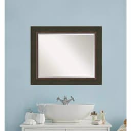 Amanti Art Milano 34.5 in. W x 28.5 in. H Framed Rectangular Bathroom Vanity Mirror, Dark Bronze thumbnail 1