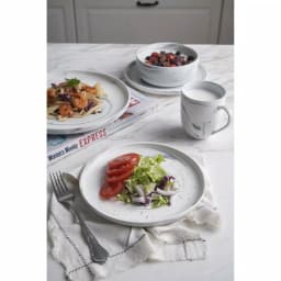 Stone Lain 32-Piece Gray Marble Porcelain Dinnerware Set for 8 thumbnail 4